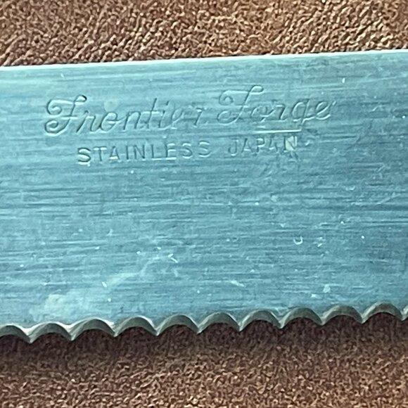 Frontier Forge Spreader Knife Serrated Cheese Icing Spatula Stainless Wood Japan - Picture 7 of 10